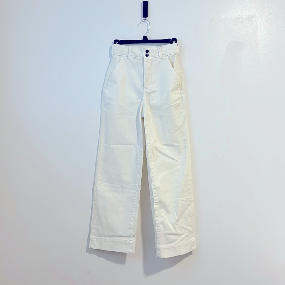 NWT Everlane Organic Wide-Leg Pant, Bone